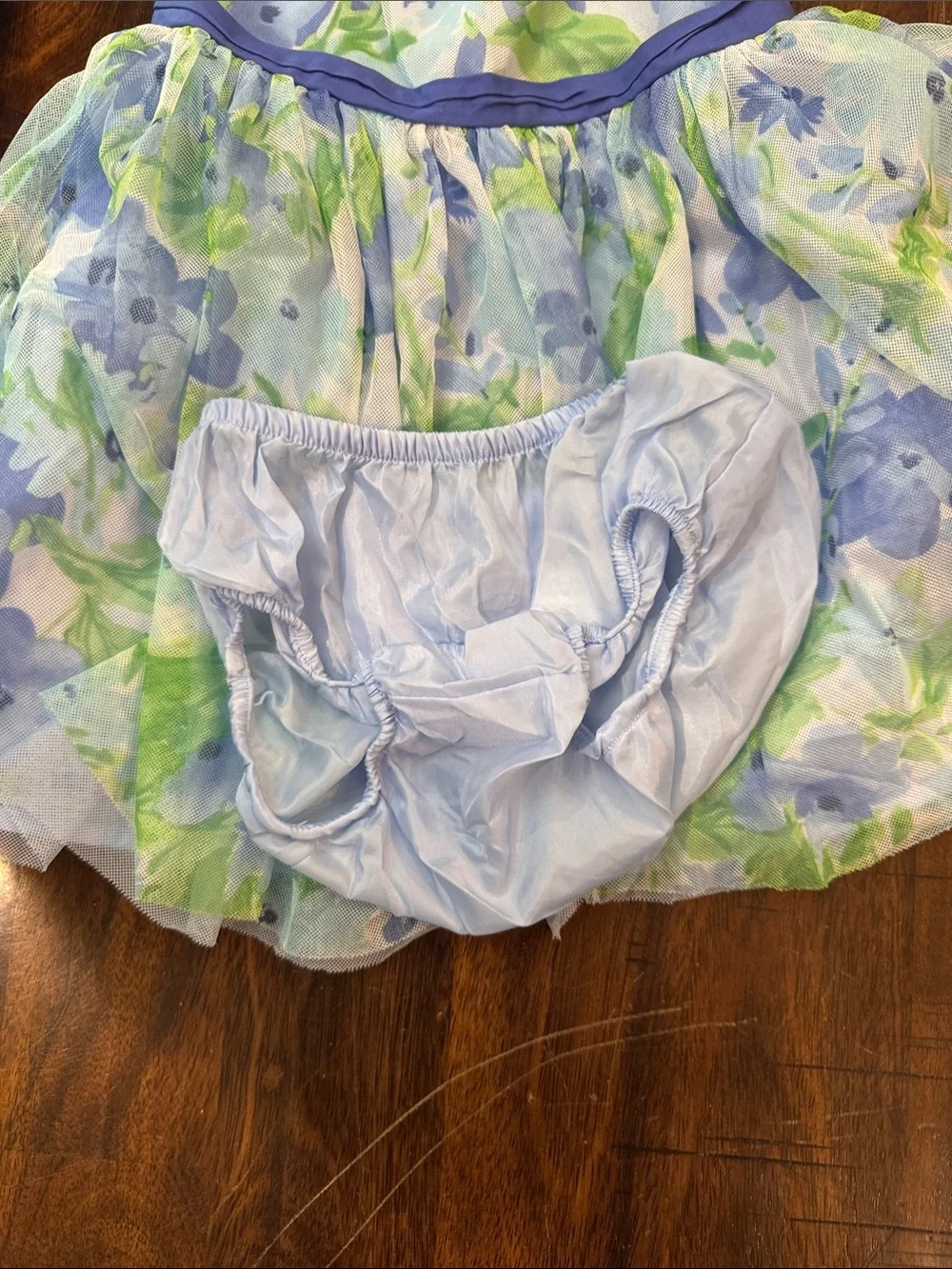 Gymboree Blue and Green Floral Party Dress